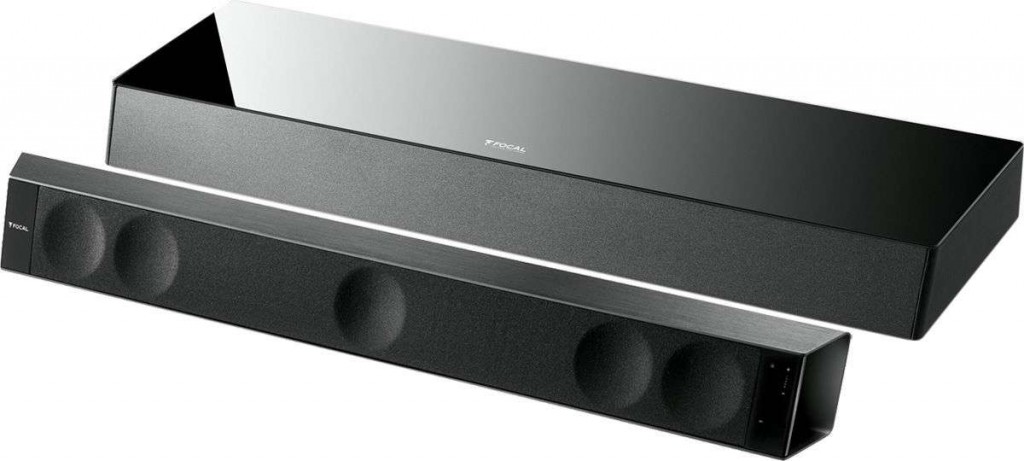 The full view of the Focal Dimensions soundbar and Sub that fit each other like a glove