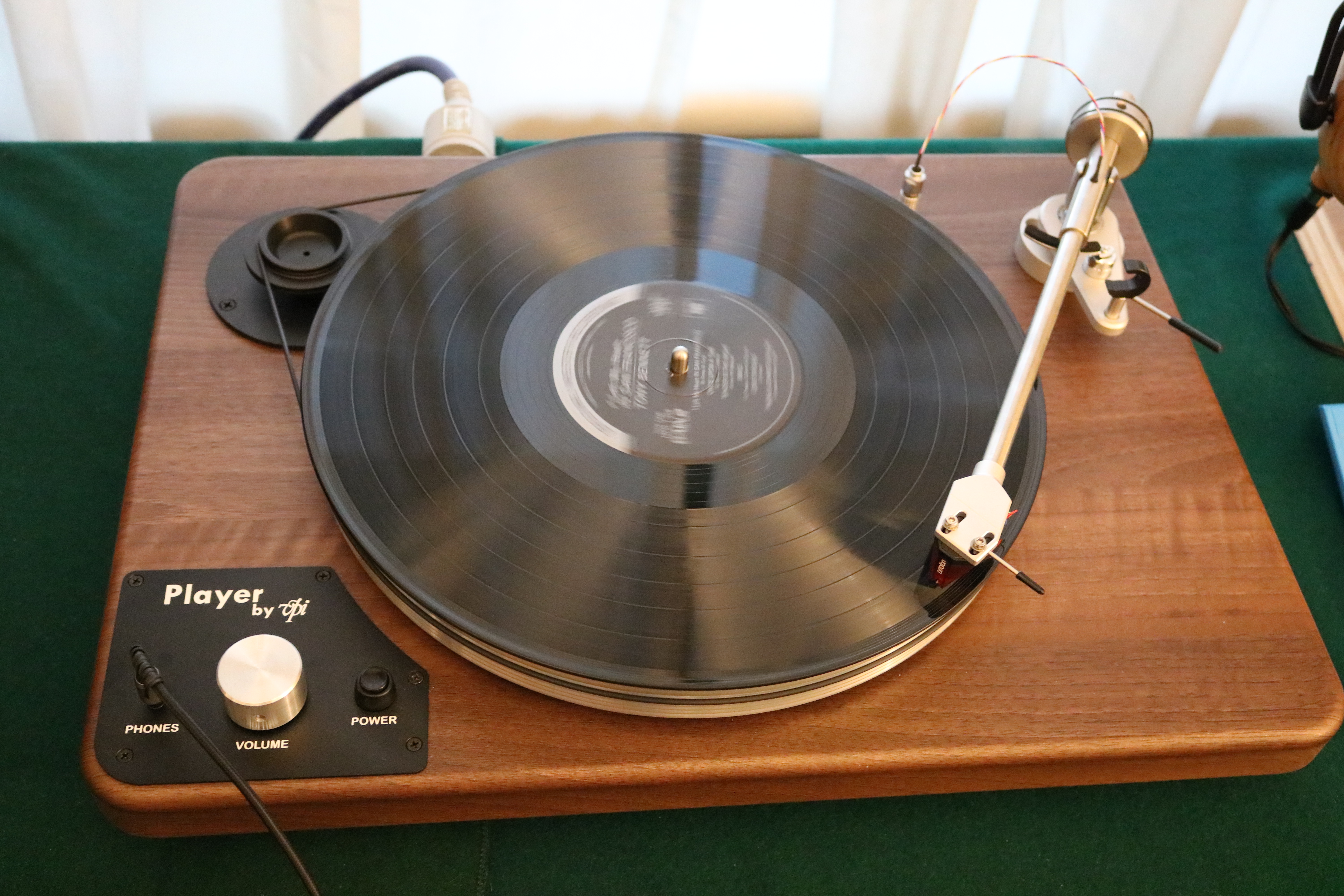 The Player turntable by VPI which has a built-in headphone amp.