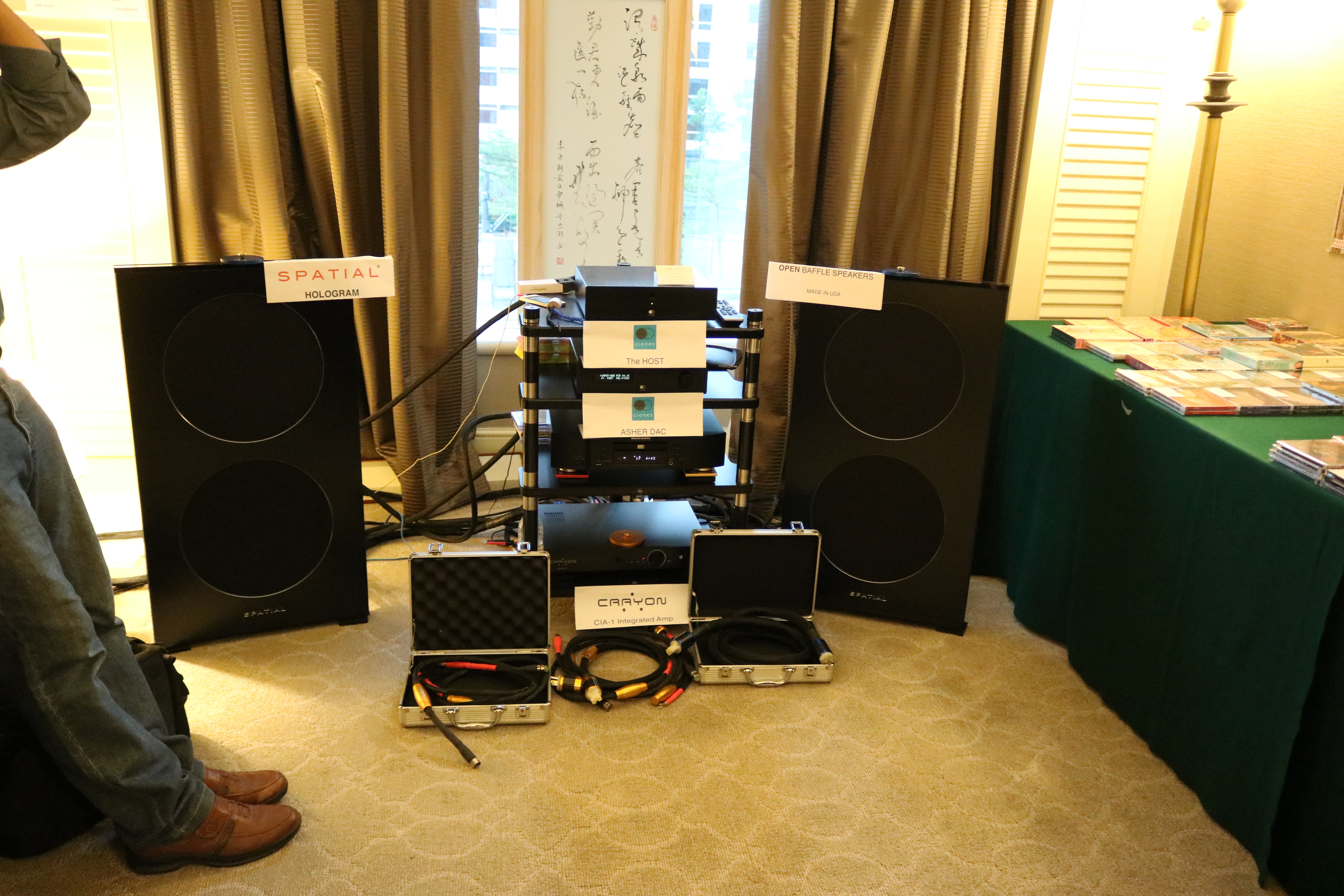 Spatial open baffle speakers and Clones components.