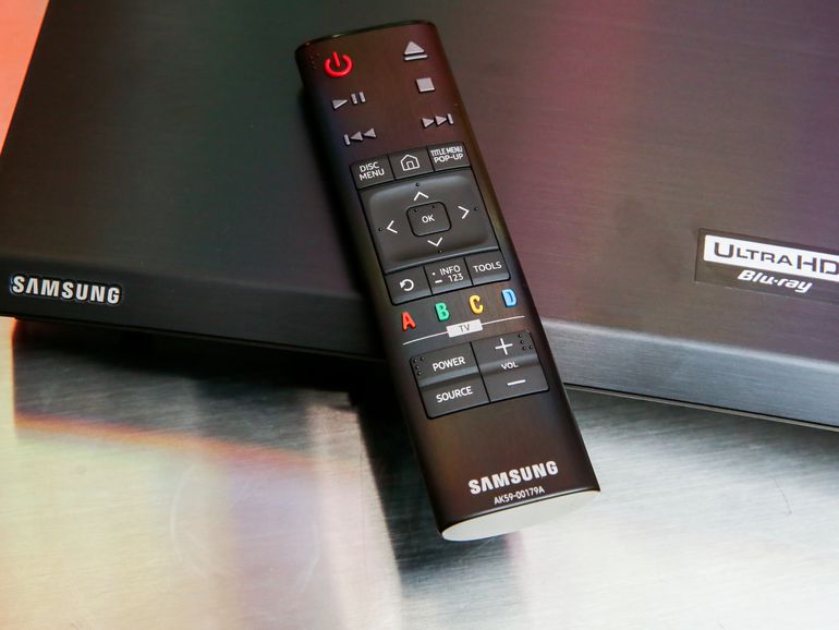 The Slick, Modern Remote for the UBD-K8500. Backlighting would help greatly.
