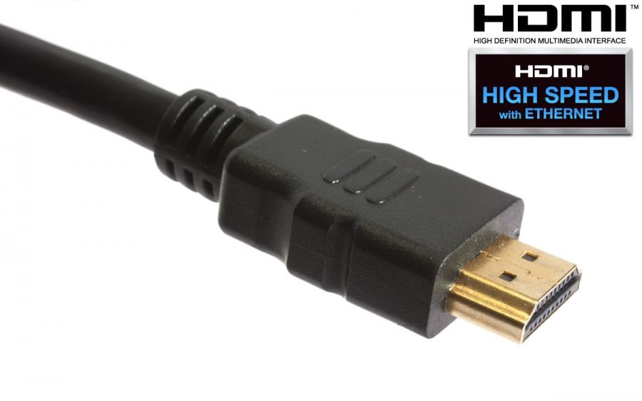 A High Speed with Ethernet HDMI cable. Licensed HDMI products have the trademarked HDMI logo.