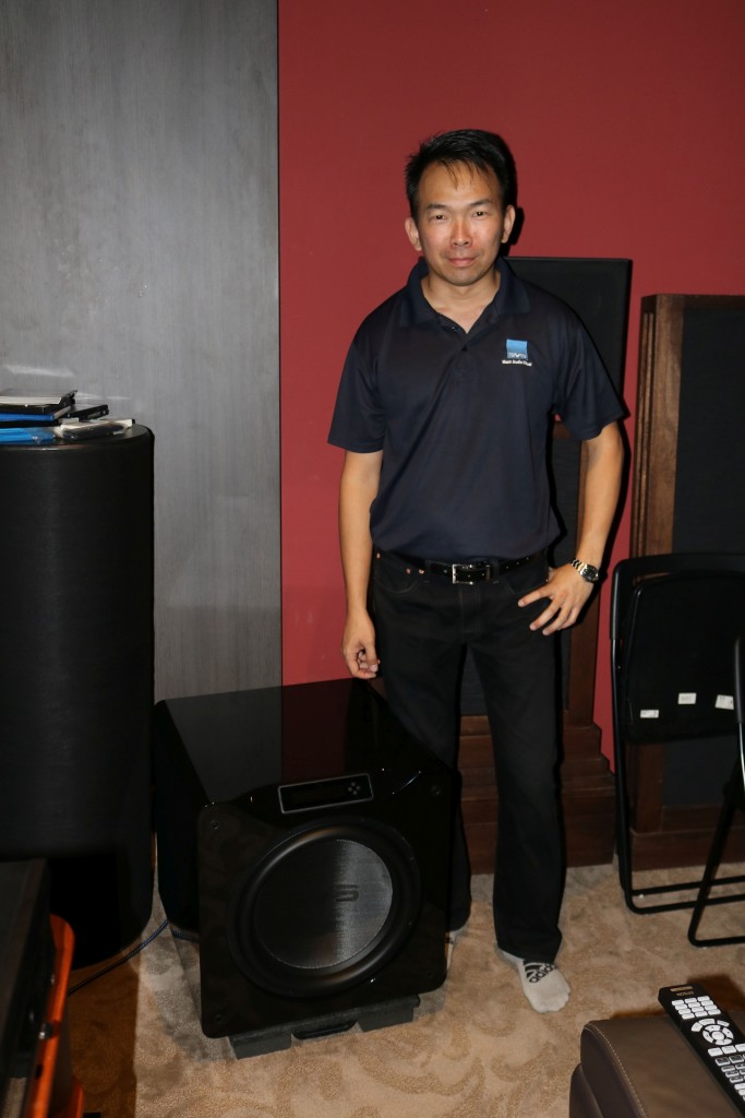 Max with the SVS SB16-Ultra subwoofer.
