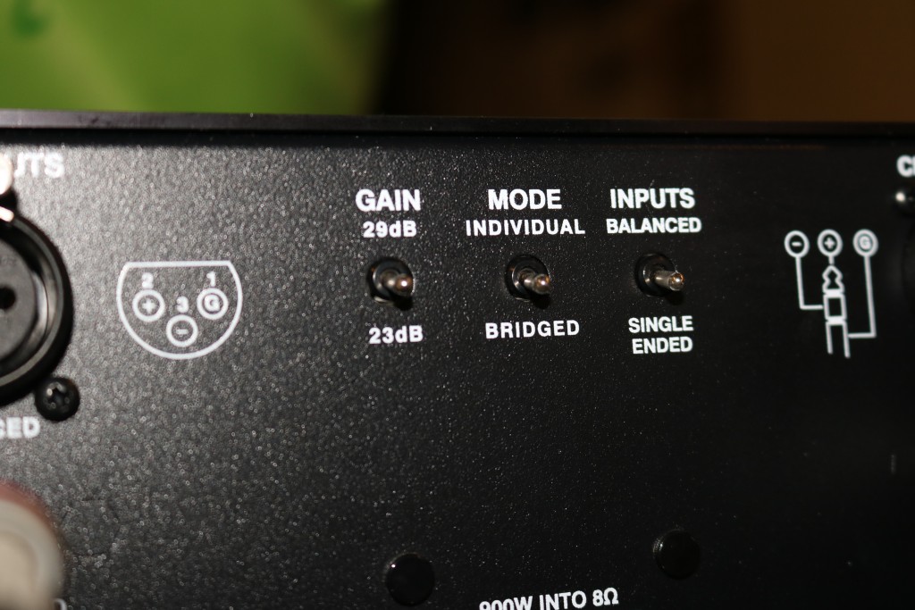 The gain switch is easily accessible.