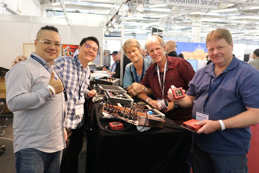 From left: Telos Audio owner Jeff Lin, KC Wong, Craig,Peter and Keith Louis Eichmann.