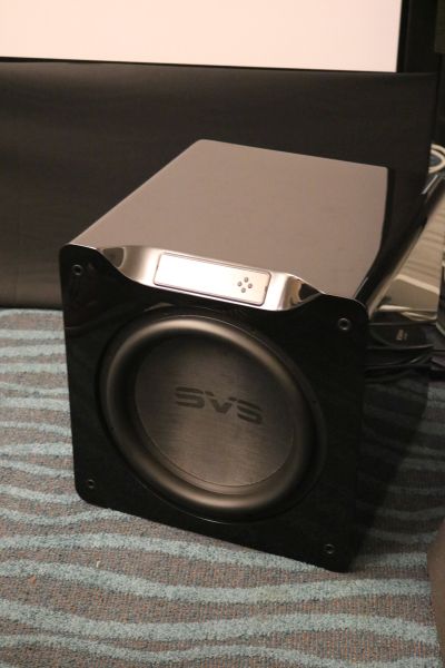 The SVS PB-Ultra sub-woofer in Maxx AV's room.