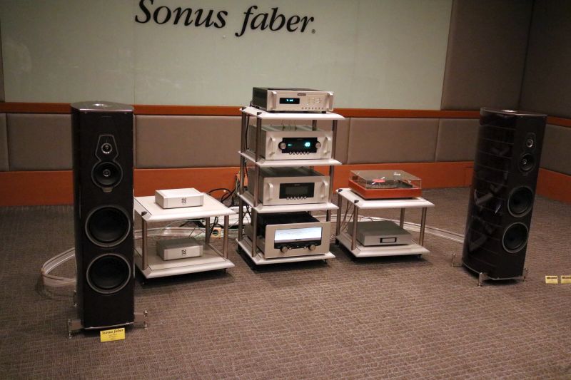 Sonus Faber Amati Tradition speakers were launched in Perfect Hi-Fi's room.