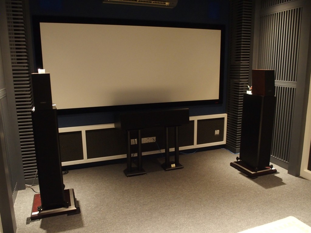 The room where the integration of the Syzygy subwoofers with PMC standmount speakers is demoed.