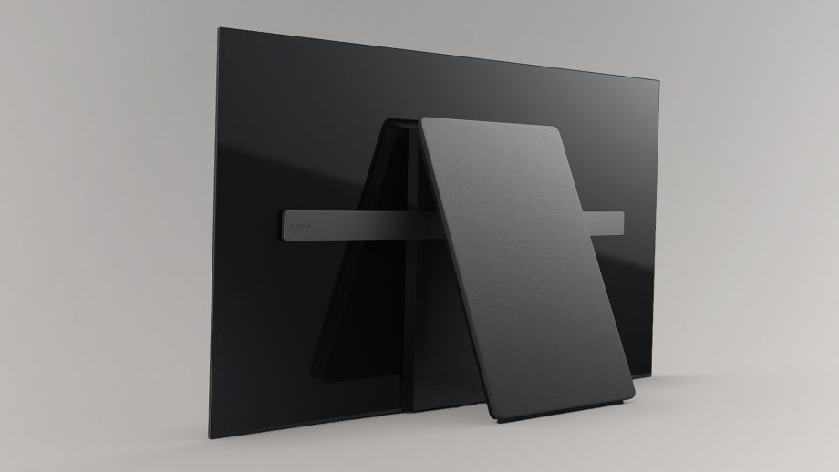 SONY's KD-65A1 OLED UHDTV.  Note the back-panel kickstand