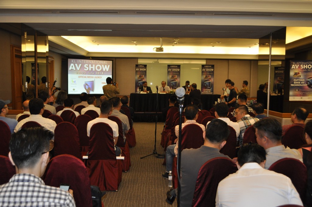 Members of the AV Industry and the media at the Media Launch of the KLIAV Show 2018