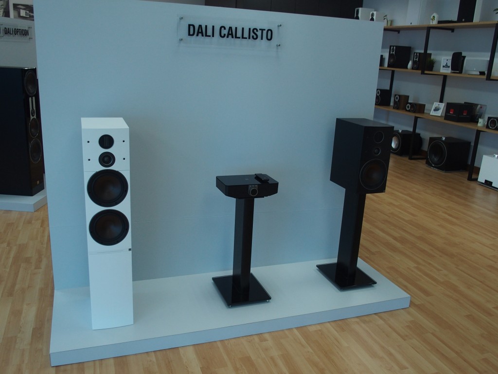 The Callisto wireless sound system comes in two colours - black and white. You can choose between floorstnders and bookshelf speakers