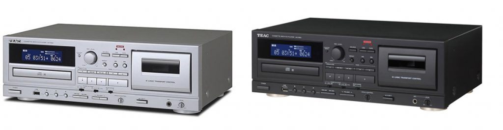 TEAC's AD-850 CD/Cassette deck seen here in both finishes