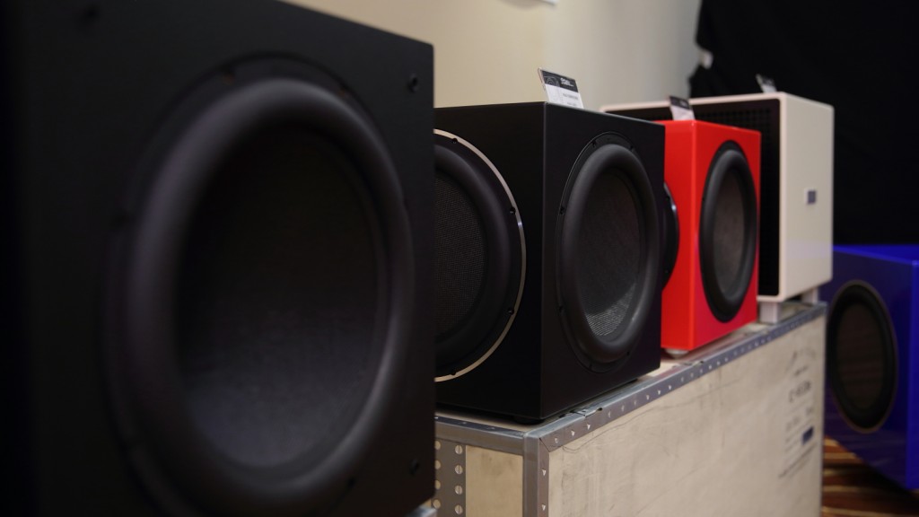 The Static display of various Starke Audio subwoofers