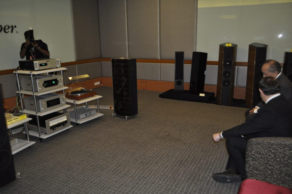 One of the Exhibition room at the KL International AV Show. This is one of the many hi-end audio rooms, a mainstay in the KLIAV Show