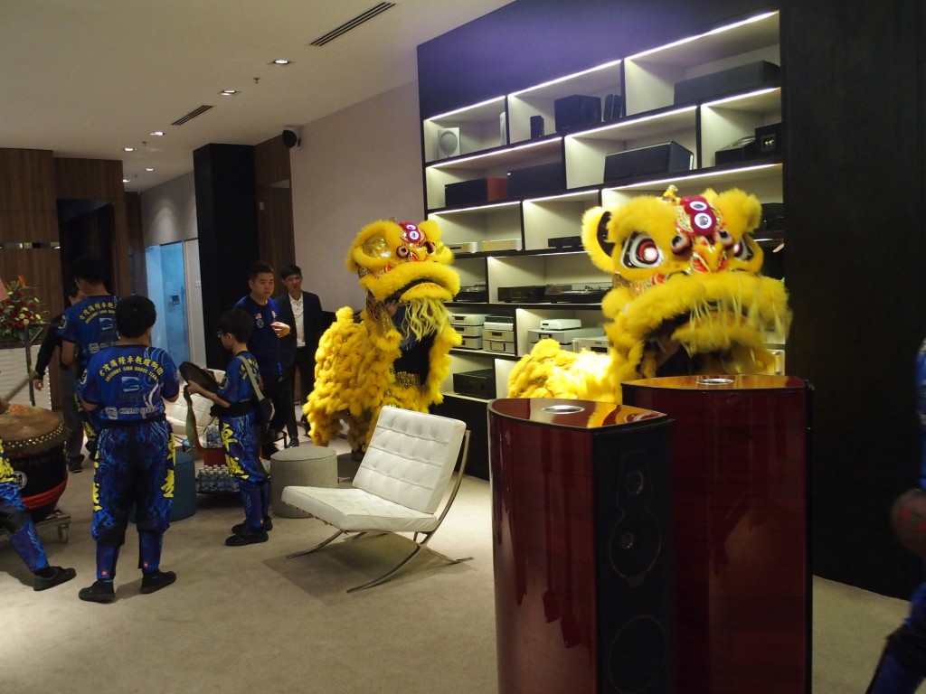 The lions blessing the showroom.