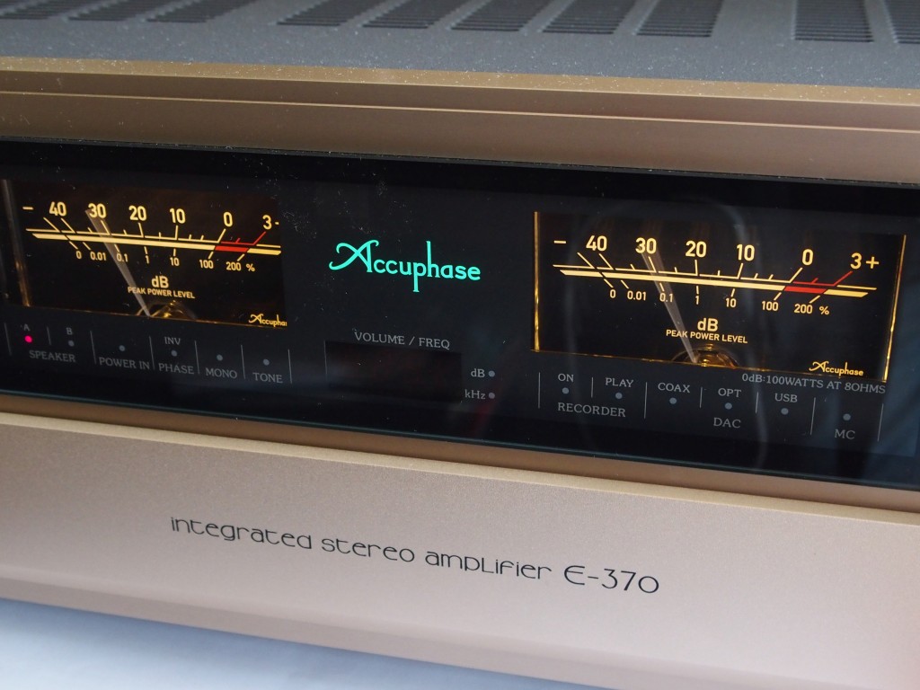The Accuphase E-370 integrated amplifier looks classy.