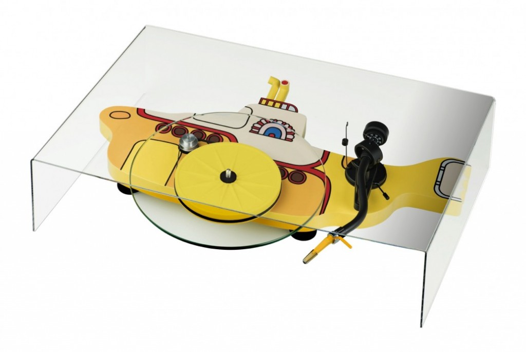 Project Audio's iconic Yellow Submarine Turntable is one of five Project Audio turntables that feature a Beatles theme.