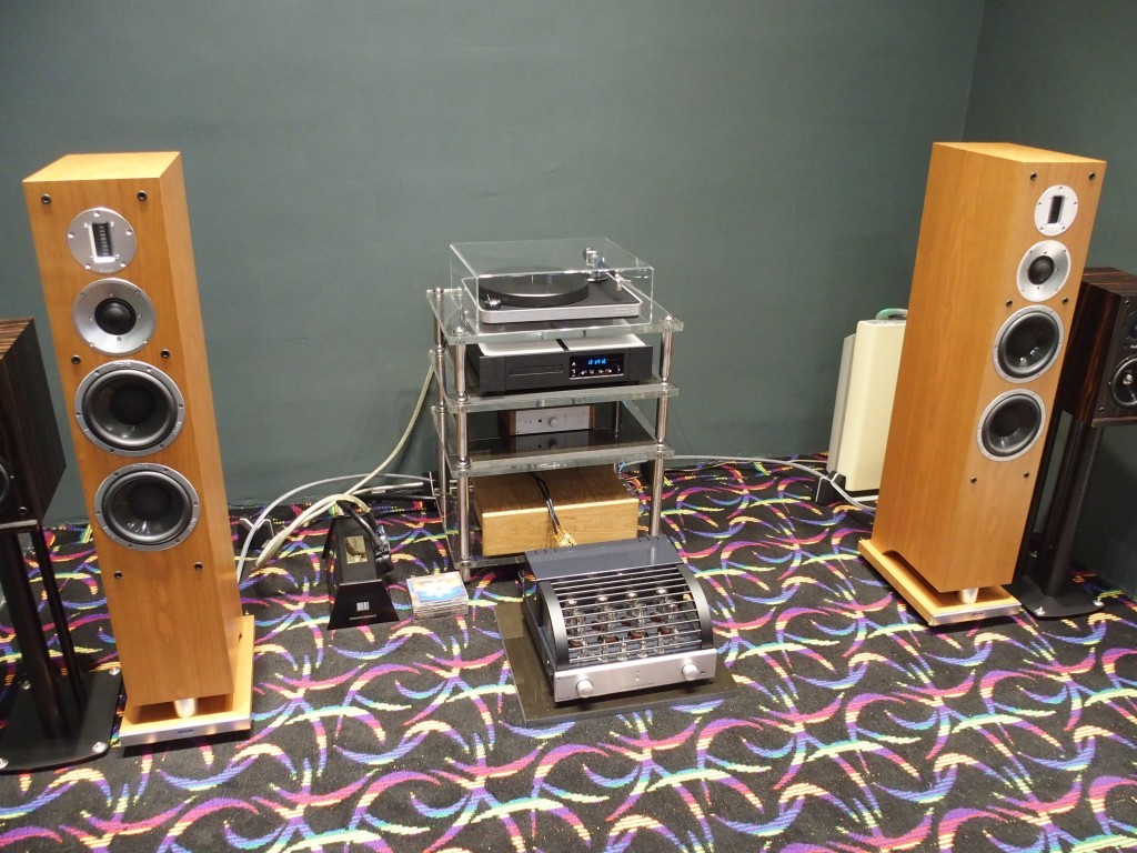 The stereo system in the  hi-fi demo room.