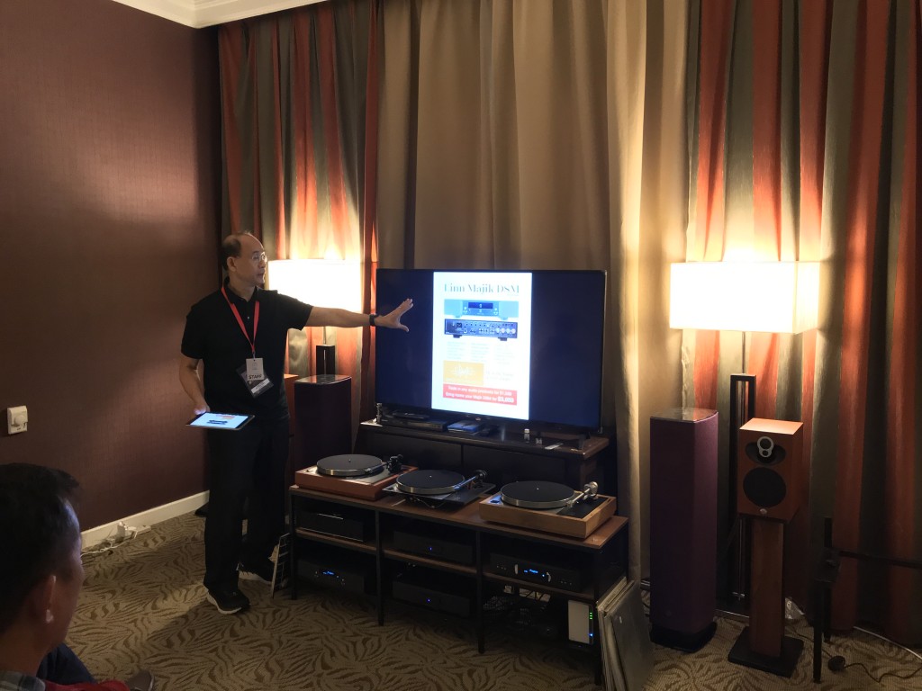 Product Demo in progress in the Linn room