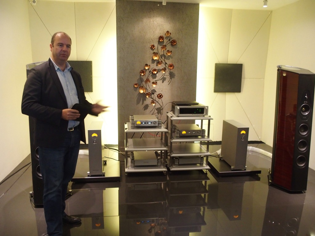 Marketing Directorj of Nagra Audio Metthieu Latour at the lanch of the Nagra HD DacX in perfect Hi-Fi's KL showroom yesterday.