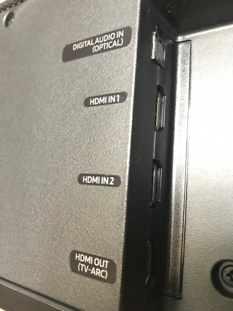 The Q90R comes with 2 HDMI inputs and an Optical for physical connections. Theres also an HDMI output with ARC to connect to the TV