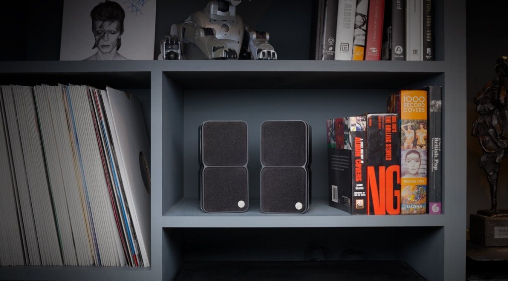 The Cambridge Audio Min 22 speakers can fit into a book rack.