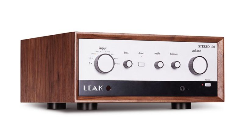 The Leak Stereo 130 integrated amplifier is retro looking.