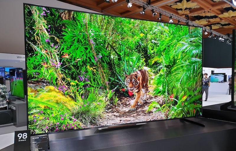 The gigantic 98" Samsung 8K OLED TV.