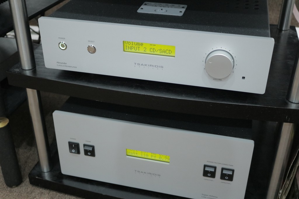 The Tsakiridis preamp (top) and line conditioner
