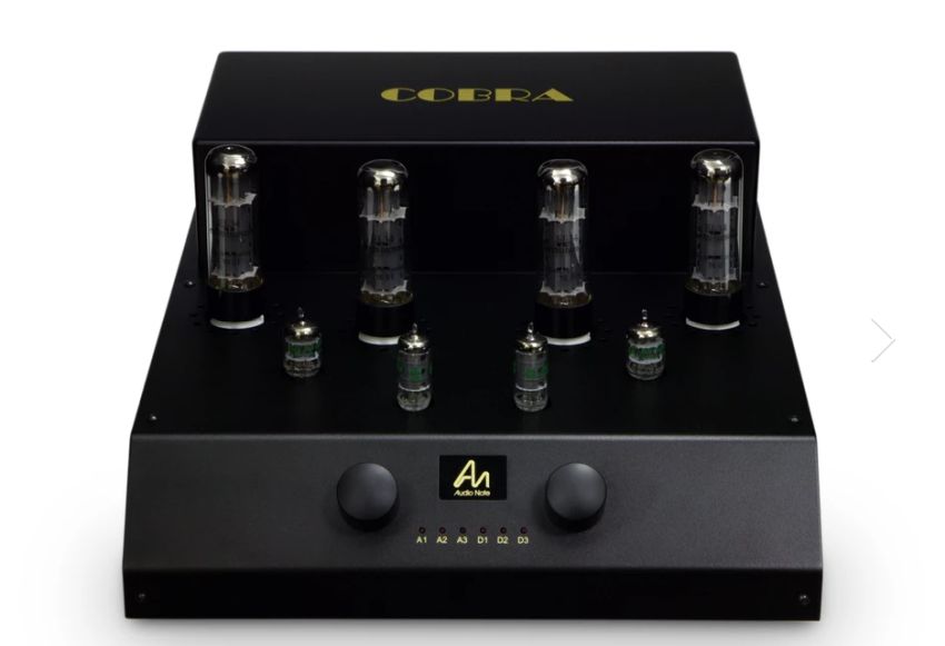 Audio NOte UK's Cobra integrated amp/DAC is available in black only.