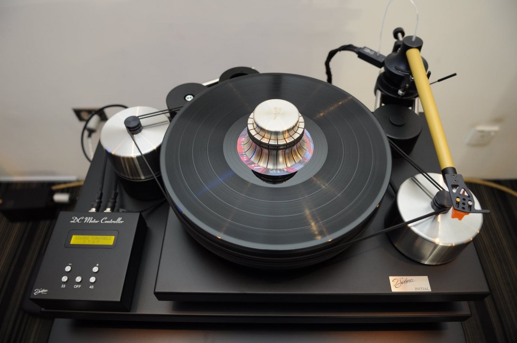 The J. Sikora Initial Max turntable with KV12 tonearm.